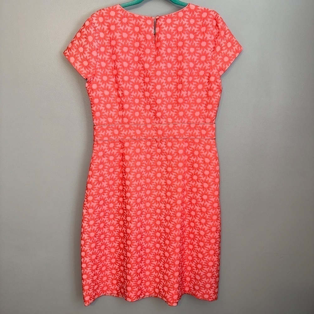 EUC Boden Daisy Jacquard Textured Floral Textured Sheath Dress Size 12L 12 Long - Picture 9 of 9
